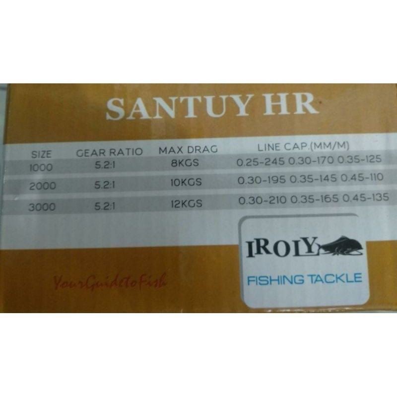 Reel Iroly New Santuy HR PH (12+1BB)1000. 2000. 3000. 4000. 6000