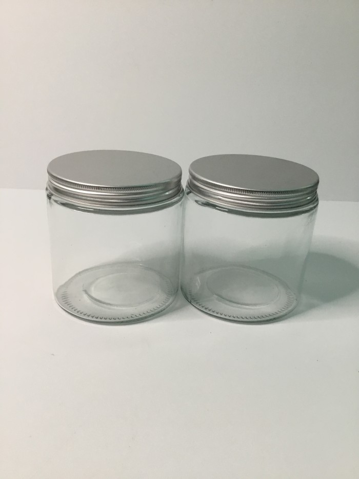 MURAH Toples Kaca Polos/Toples Serbaguna/Wadah Bumbu/Tempat Kue Kering 500ml