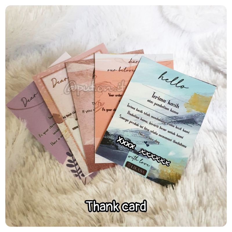 

Thank card olshop / kartu ucapan terimakasih / ucapan terimakasih olshop