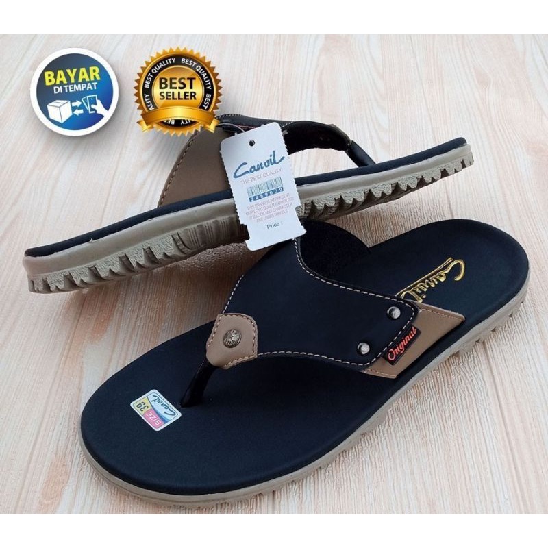 SANDAL SELOP KULIT PRIA SANDAL SLIDE CASUAL MURAH TERBARU/SENDAL PRIA KEKINIAN