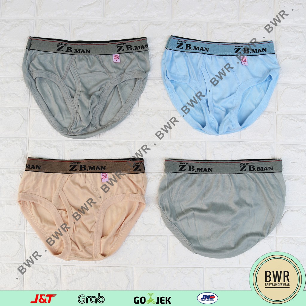 Grosir [ 6pc ] CD ZB MAN BOXER Jumbo | Celana Dalam Pria Sempak Karet Boxer Berkualitas - Bwr