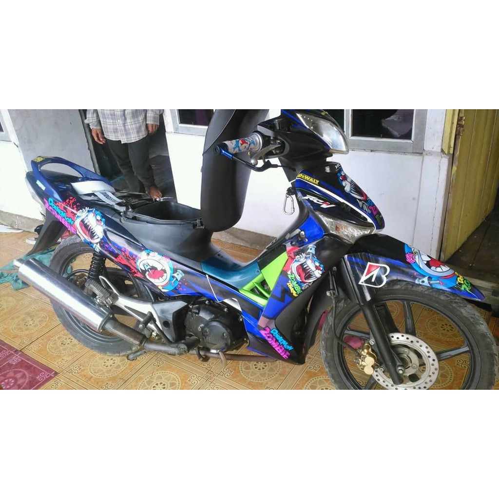 Termurah Terlaris Stiker Supra X 125 Decal Supra X 125 Striping Doraemon Zombi Terbaru Murah Shopee Indonesia