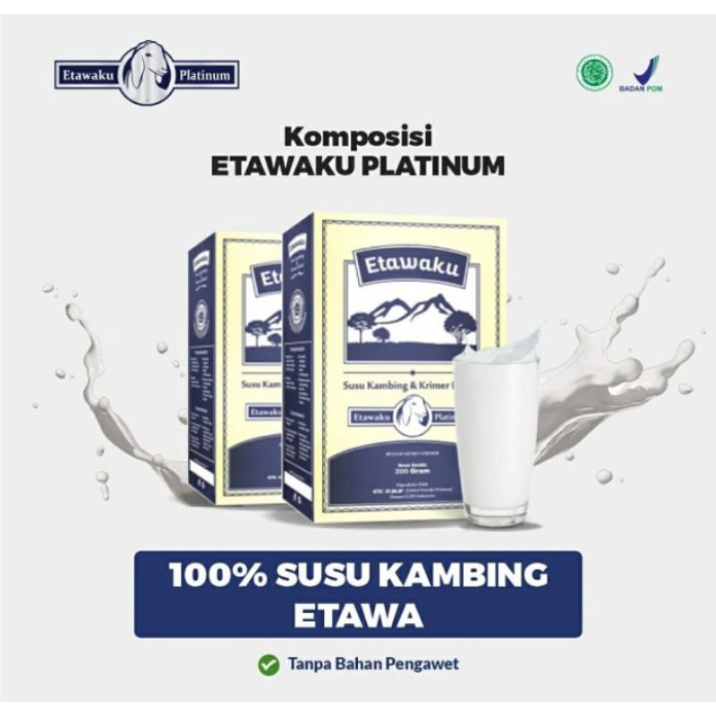 

Susu Kambing Etawa ku Platinum 200 Gram Rasa Original