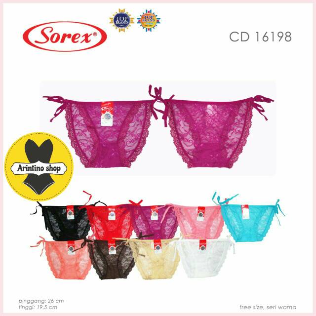 Cd Wanita Sorex 16198 Tali Samping Transparan | Celana Dalam Wanita Sexy |ej