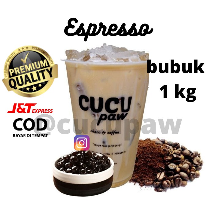 

BUBUK SERBUK MINUMAN PREMIUM KEKINIAN RASA ESPRESSO BUBBLE DRINK POWDER 1kg