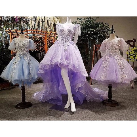 Gaun party sexy sequin pronm evening  gaun pesta  depan pendek  belakang panjang   / gaun angsa