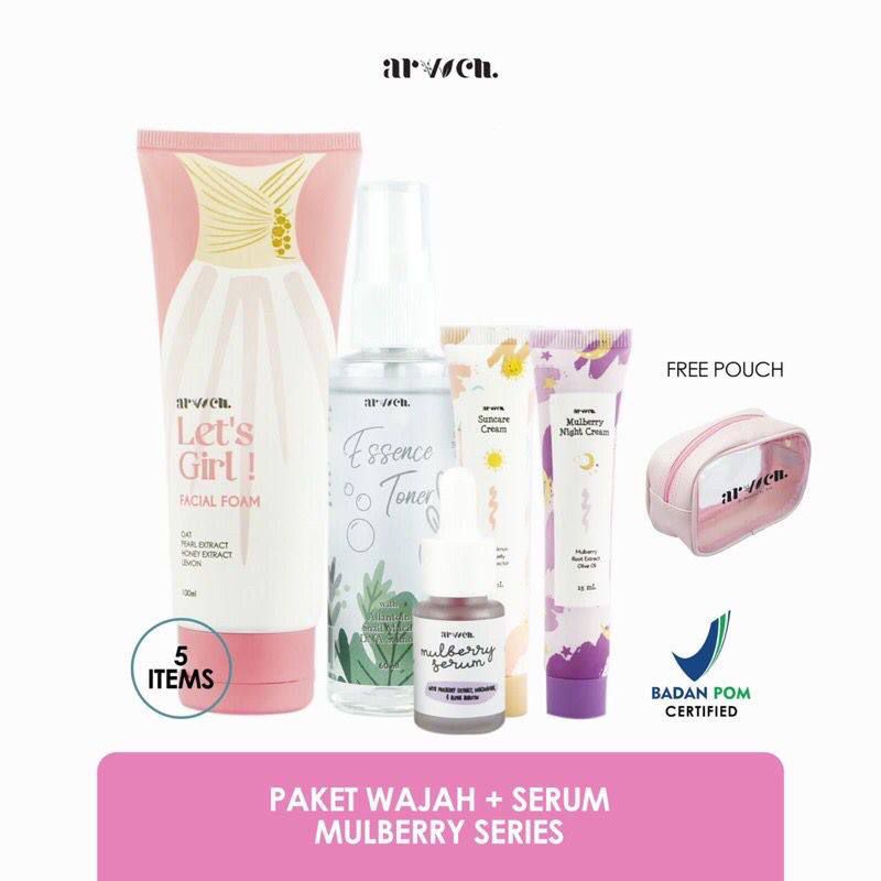 PAKET SKINCARE ARVVEN / PAKET HEMAT / GLOWING / GLOW UP / SKINCARE ACNE / HEMPAS FLEK / SKINCARE PEMUTIH / MENCERAHKAN