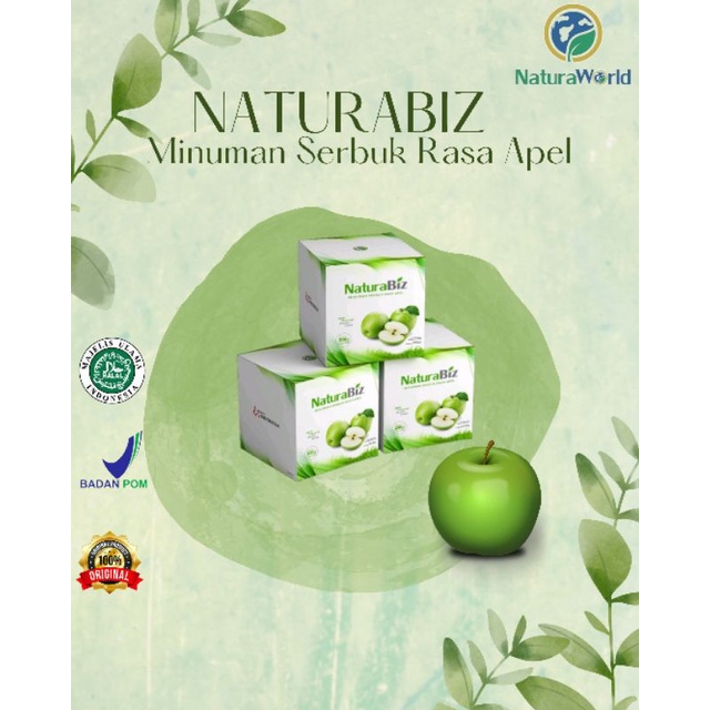 

NATURABIZ ( Minuman Serbuk Rasa Apel) NATURAWORLD 100 % ORIGINAL