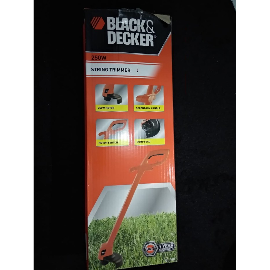 BLACK DECKER GL260 Mesin Potong Rumput 250 Watt Senar String Trimmer