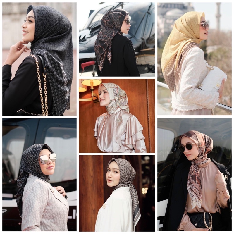 Tudejul Monogram Dirgahayu Bohemian Everyday Kuas Scarf by Vanilla Hijab [READY]