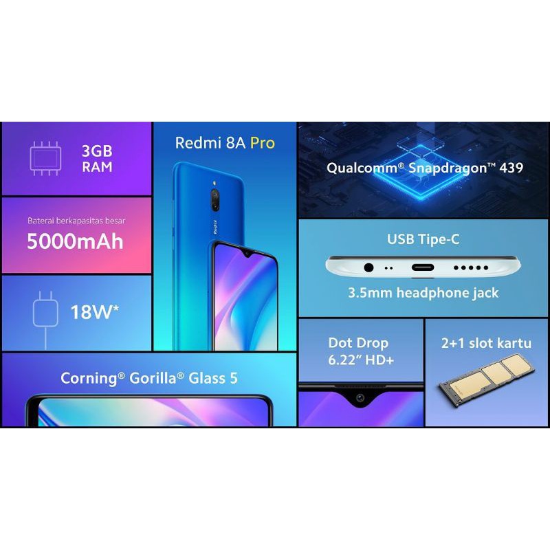 REDMI 8A PRO ORIGINAL GARANSI RESMI