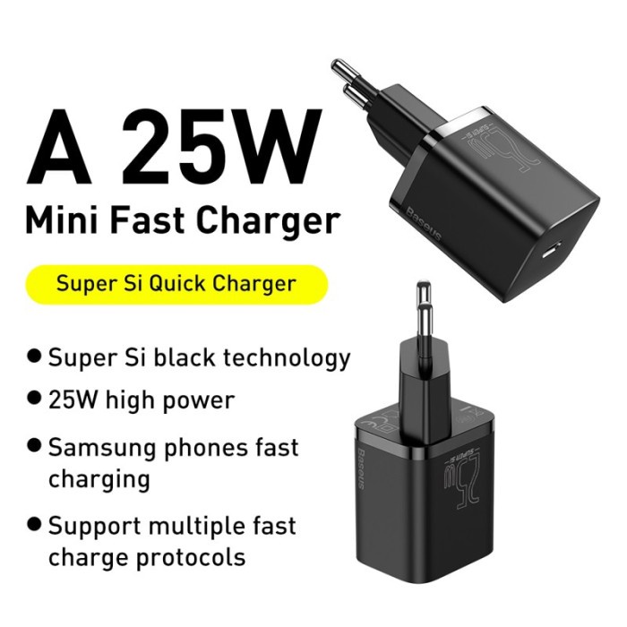 Baseus Kepala Charger Super Si Quick Charger 25W Samsung Xiaomi Pad