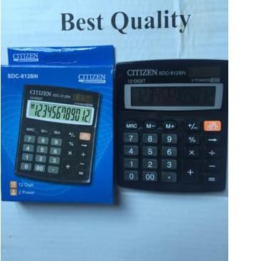

(vrl-288) KALKULATOR 12 DIGIT ANGKA MERK CITIZEN TYPE SDC-812 BN Citizen SDC-812BN 12 Digit ,.