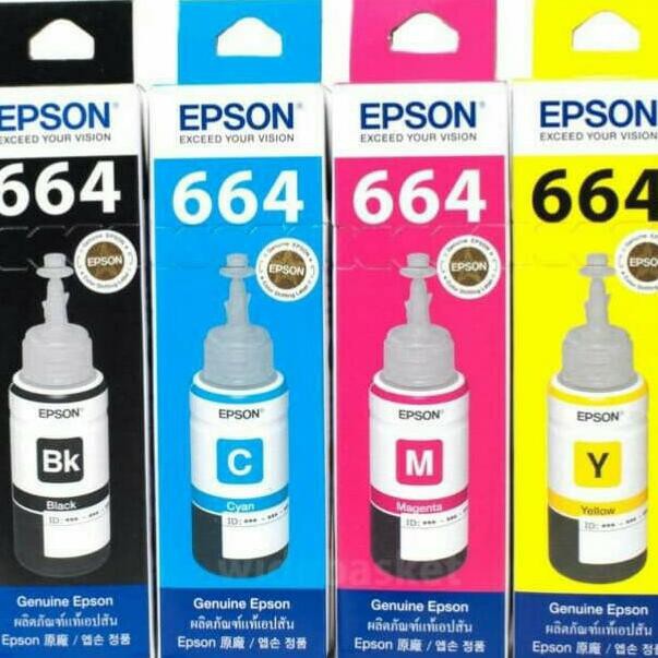 

paketan tinta epson 664 black & color original