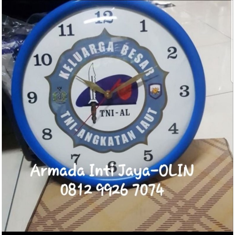 Jam dinding TNI AL  | Jam dinding logo | Jam dinding army