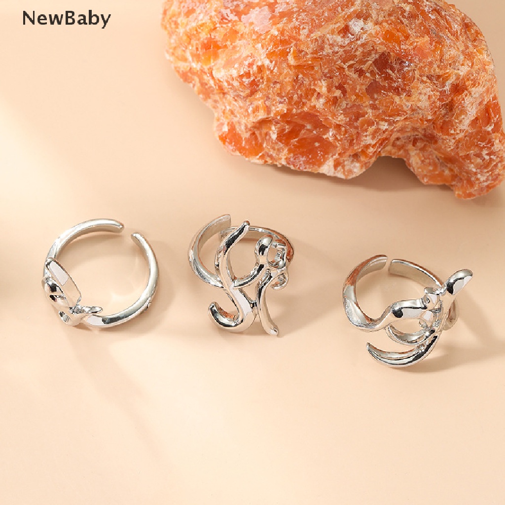 Newbaby 3pcs / Set Cincin Pelindung Ujung Jari Asimetris Gaya Punk Untuk Bayi