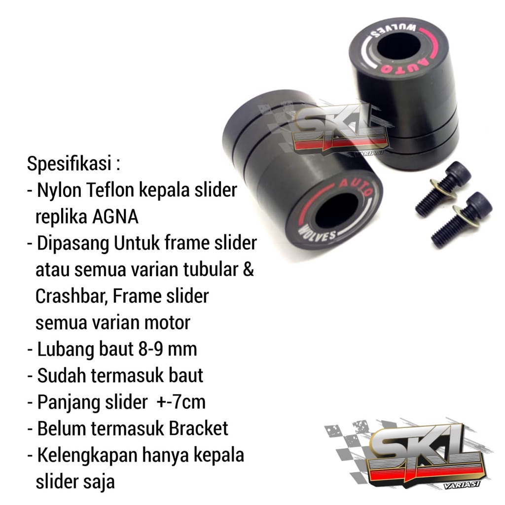 Nylon Teflon Kepala Frame Slider Agna