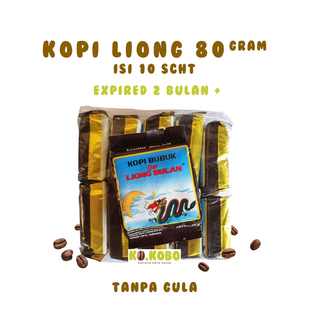 

Kopi Liong Bulan 80gr x 10 Kopi Bubuk Tanpa Gula Kopi Legend Bogor