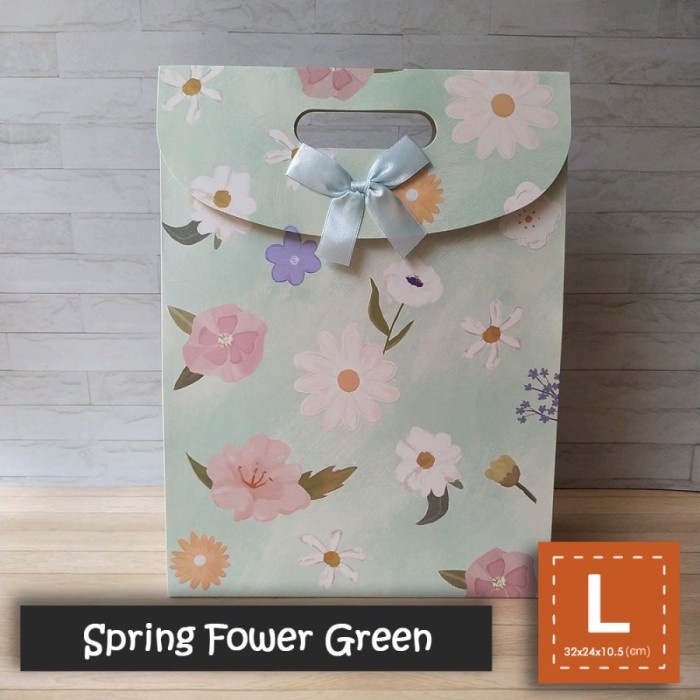 

Terlaris Paper Bag Pita Motif / Kertas Kado / Ulang tahun - L SPRING FLOWER