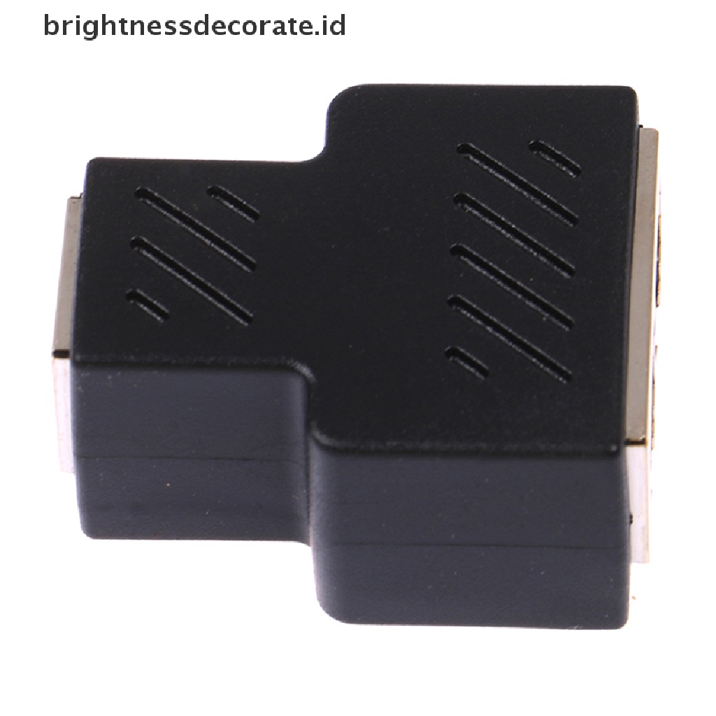 Konektor Splitter Kabel Jaringan Ethernet Rj45 Female 1 Ke 2 Arah