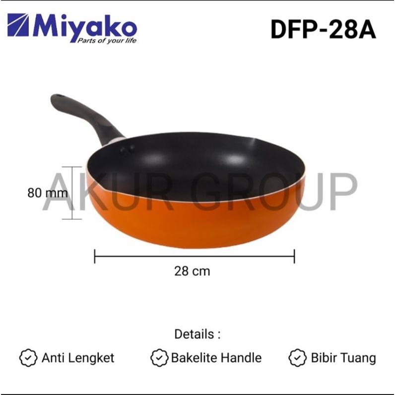 Panci penggoreng/Cookware Deep Fry Pan Miyako 24cm,26cm,28cm Anti lengket