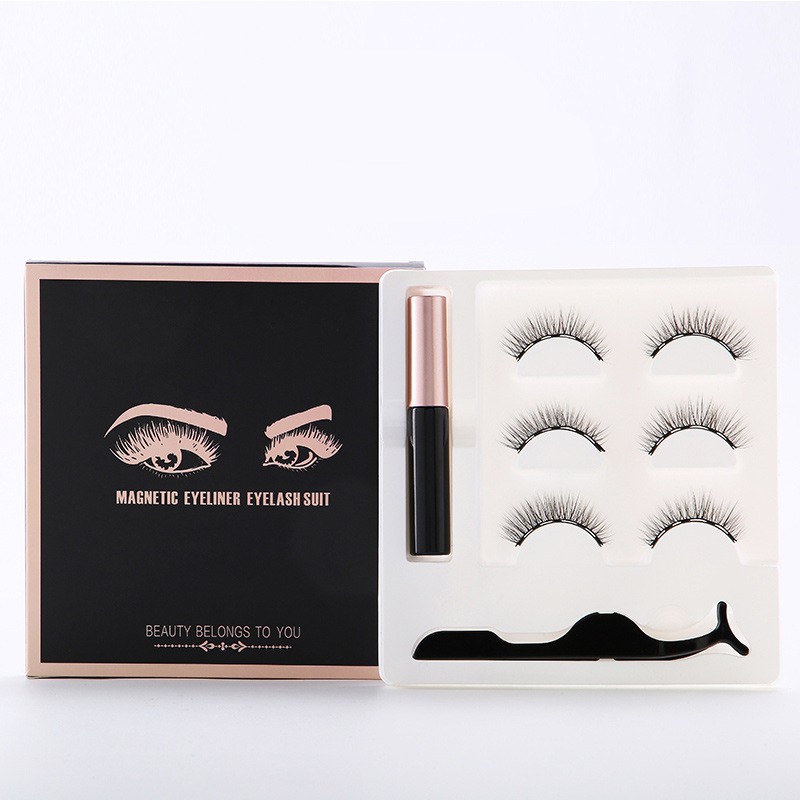 RCS - Bulu mata magnet 3 pasang with eyeliner magnetic eyeliner