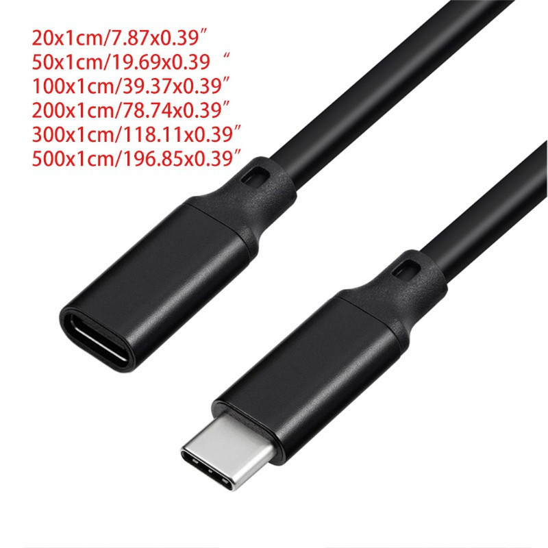 VIVI   100W PD 5A USB3.1 Type-C Extension Cable 4K 60Hz USB-C Gen 2 10Gbps Extender Cord For Macbook Nintend Switch SAM SUNG Laptop