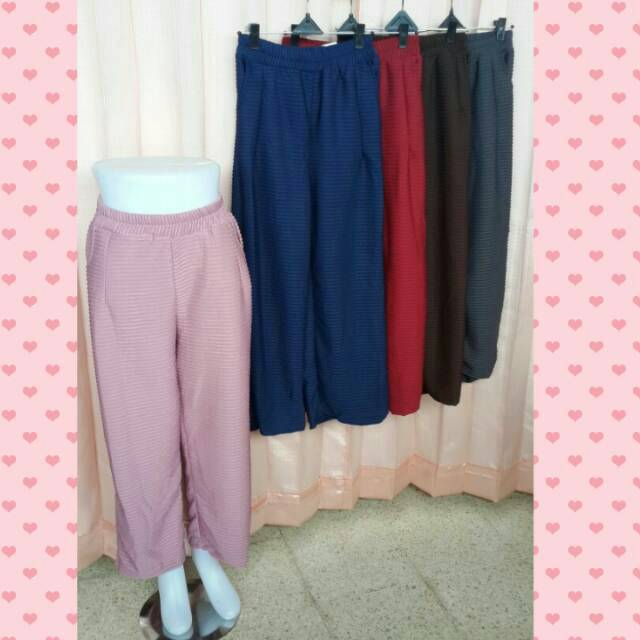 Celana kulot babat renda