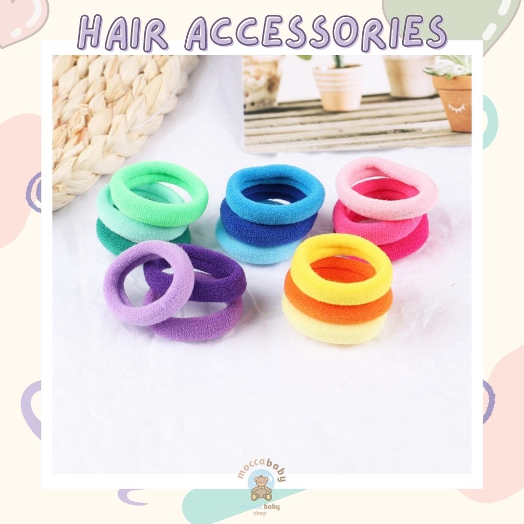 MBSS - IKAT RAMBUT BON-BON 50PCS Karet Polos Korea Karet Simple Elegan Kuncir Rambut