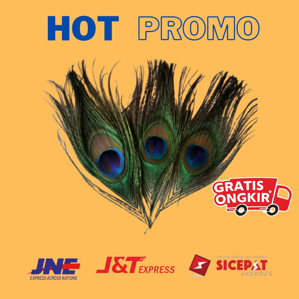 [ Hot Promo ] Bulu Merak Sintetis Replika Grade A untuk Bros dan Craft/ Bulu Asli India