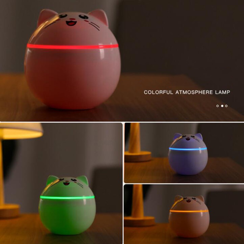 Cute Cat Humidifier 300ML Essential Oil Diffuser Aroma Terapi Pengharum Ruangan HM008 - XOBOX