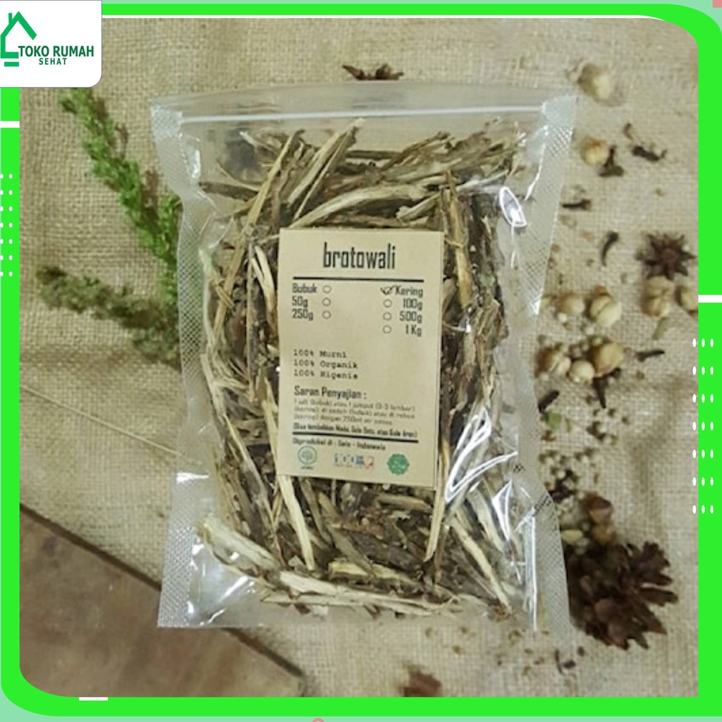 

BROTOWALI KERING 250gr - Tinospora cordifolia - MURNI - JSR - RE