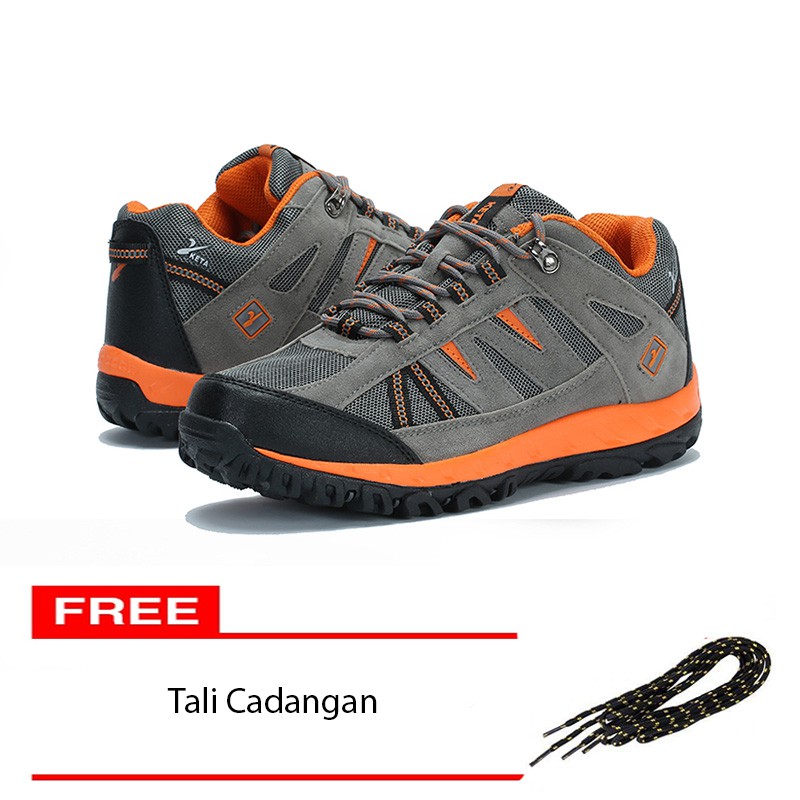  Sepatu  Sport  Gunung Hiking Outdoor KETA 427 Grey Orange 