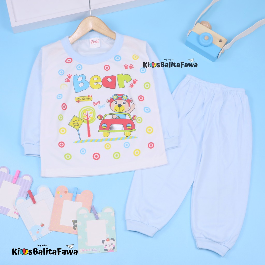 Piyama Kaos Kartun Uk. 1 Tahun / Piyama Anak Cowok Murah Baju Tidur Babydolls Setelan Kaos Anak