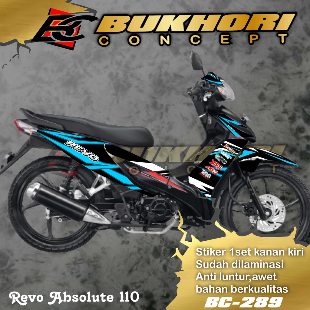 Jual Stiker Striping Variasi Lis Honda Revo Absolute BC 289 Indonesia Shopee Indonesia