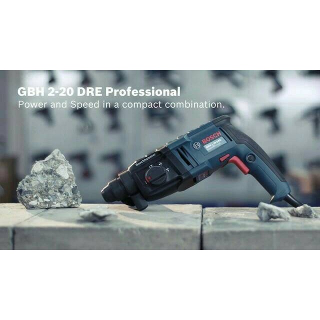 BOR BOSCH / BOSCH ROTARY HAMMER 4-20 MM GBH 2-20 DRE / BOR 3 FUNGSI GBH 2 20 DRE