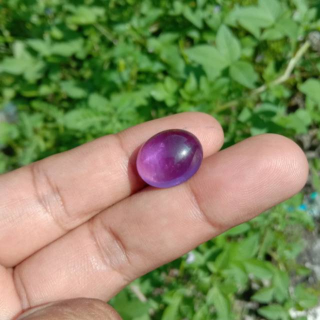 Batu akik Kecubung Ungu Kalimantan asli