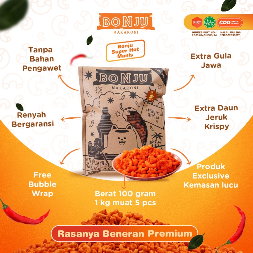 

Makaroni Pedas Cemilan Makanan Ringan Jajanan Makaroni Bonju Makroni Rasa Super Hot Manis Lv 17+ Makaroni Goreng Premium 100grJajan Murah Jadul Macroni Macaroni Makarun Bantet Bantet Pedas Hot Mateng Daun Jeruk Kiloan