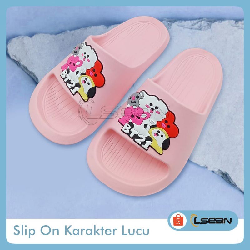 SANDAL SLIP ON KOREA KARAKTER LUCU|SANDAL 533D