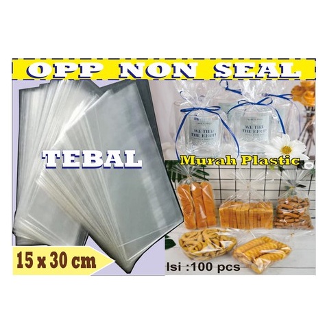 Plastik OPP TEBAL TANPA LEM/SEAL 15 x 30