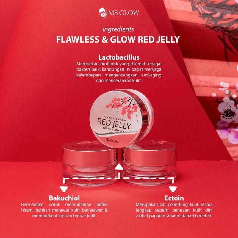 Ms Glow Red Jelly Flawless Glow Extra Glowing Exp 2025