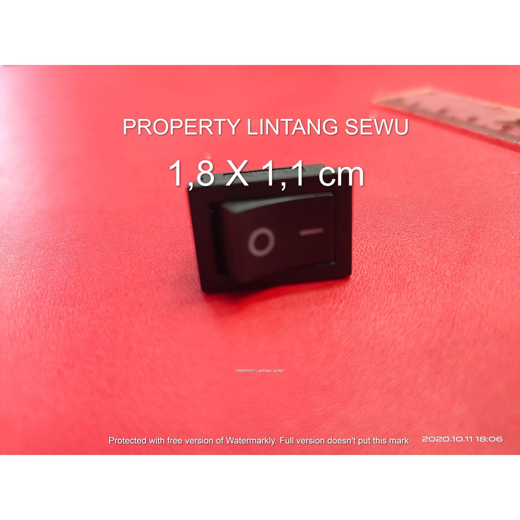 SAKLAR POWER HITAM Rocker switch 2 pin saklar 2 kaki karaoke kecil