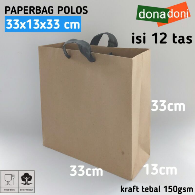 

isi 12 paperbag besar 33x13x33 shopping bag tas kertas paper bag murah