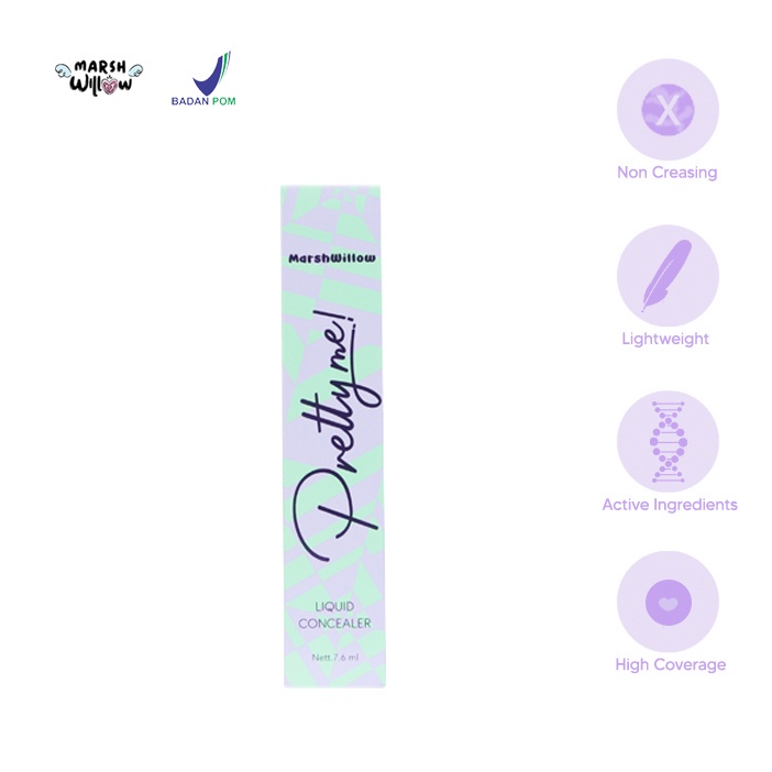MARSHWILLOW PRETTY ME LIQUID CONCEALER WITH NIACINAMIDE EXTRACT LIGHT / ORIENTAL / WARM HONEY - MW CONCEALER