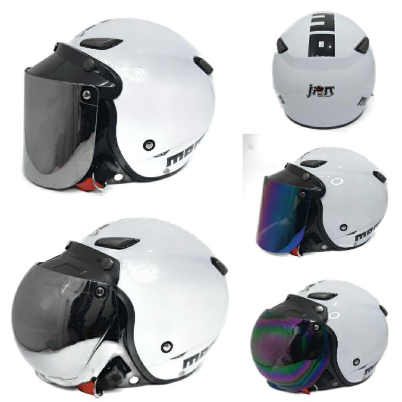 Helm Jpn Retro Momo Kawai Putih