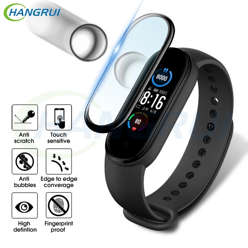 2 / 1pc Pelindung Layar Tempered Glass 3d Curved Untuk Xiaomi Mi Band 6 / 5