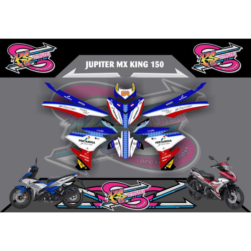 STICKER DECAL JUPITER MX KING 150 SAG MANDALIKA