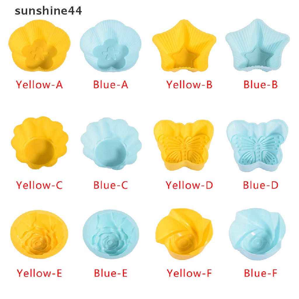 Sunshine 5Pcs Silicone Cake Mold Butterfly Muffin Cup Baking Pudding Jelly Cookies Mold .