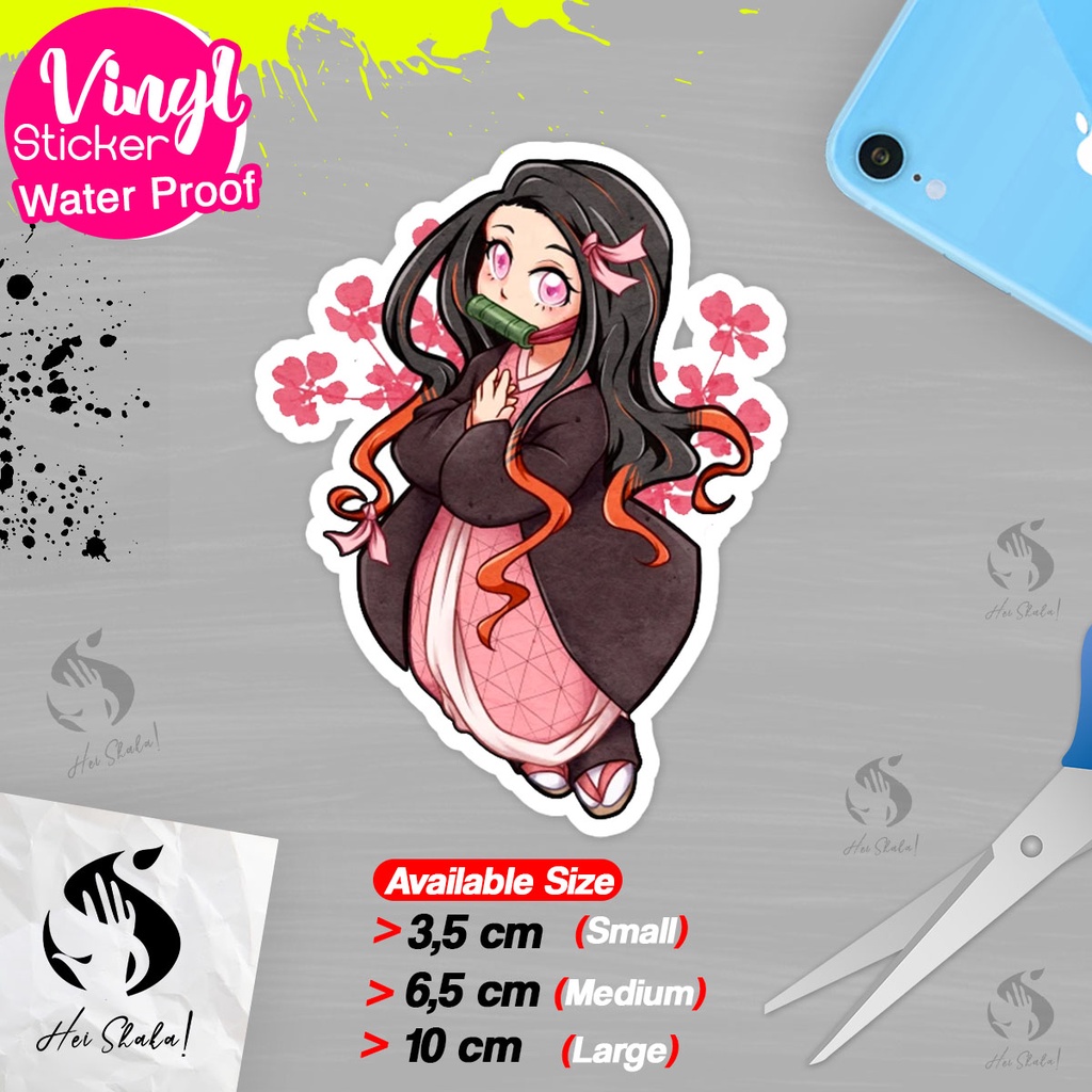 

Stiker Nazuko Kamado 007 Demon Slayer Kimetsu No Yaiba Sticker Anime Jepang Bahan Vinyl Anti Air