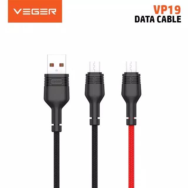 VP19 Kabel data Micro Veger 2.4A Fastcharging